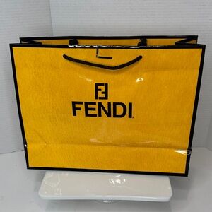 Fendi shopping bag glossy paper-1998 Vintage-EUC